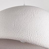 Wabi sabi-pendellampa Urban Stone med vitt stenmönster - 48 x 38 cm