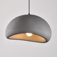 Wabi sabi-pendellampa Urban Stone med grått stenmönster - 48 x 38 cm