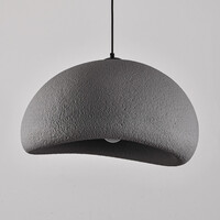 Wabi sabi-pendellampa Urban Stone med grått stenmönster - 48 x 38 cm