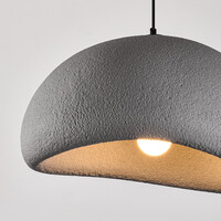 Wabi sabi-pendellampa Urban Stone med grått stenmönster - 48 x 38 cm