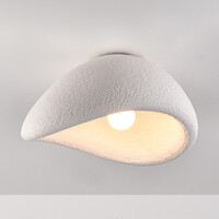 Wabi sabi-taklampa Concrete Aura 60 x 47 cm med steneffekt - vit