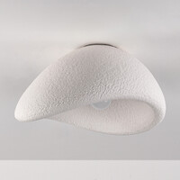 Wabi sabi-taklampa Concrete Aura 60 x 47 cm med steneffekt - vit