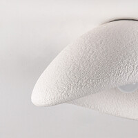Wabi sabi-taklampa Concrete Aura 60 x 47 cm med steneffekt - vit