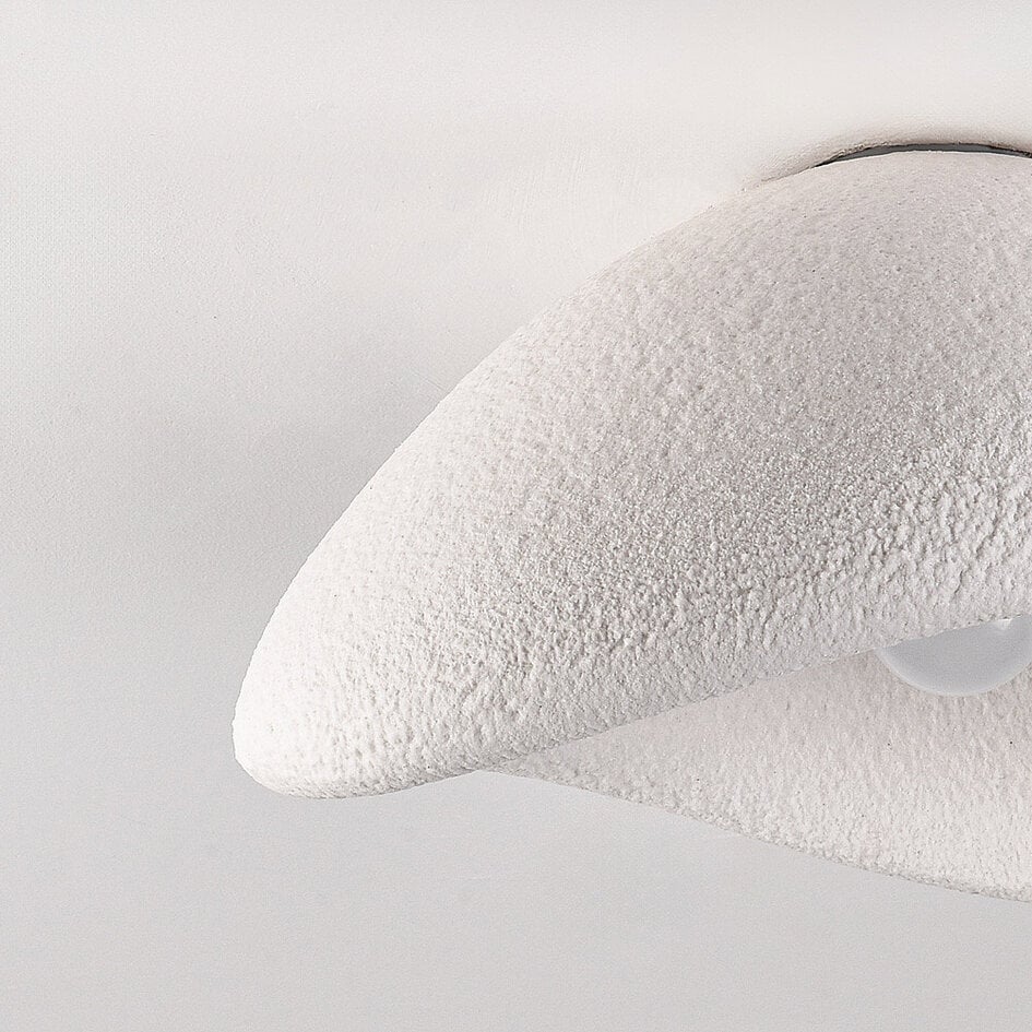 Wabi sabi-taklampa Concrete Aura 60 x 47 cm med steneffekt - vit