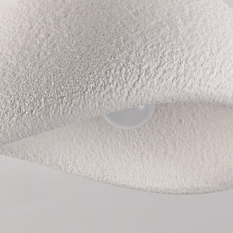 Wabi sabi-taklampa Concrete Aura 60 x 47 cm med steneffekt - vit