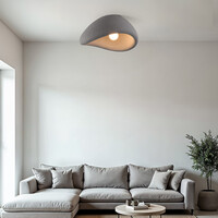 Wabi sabi-taklampa Concrete Aura 60 x 47 cm med steneffekt - grå
