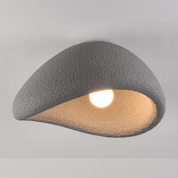 Wabi sabi-taklampa Concrete Aura 60 x 47 cm med steneffekt - grå