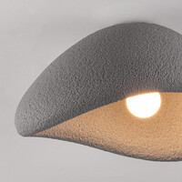 Wabi sabi-taklampa Concrete Aura 60 x 47 cm med steneffekt - grå