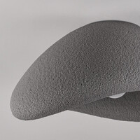 Wabi sabi-taklampa Concrete Aura 60 x 47 cm med steneffekt - grå