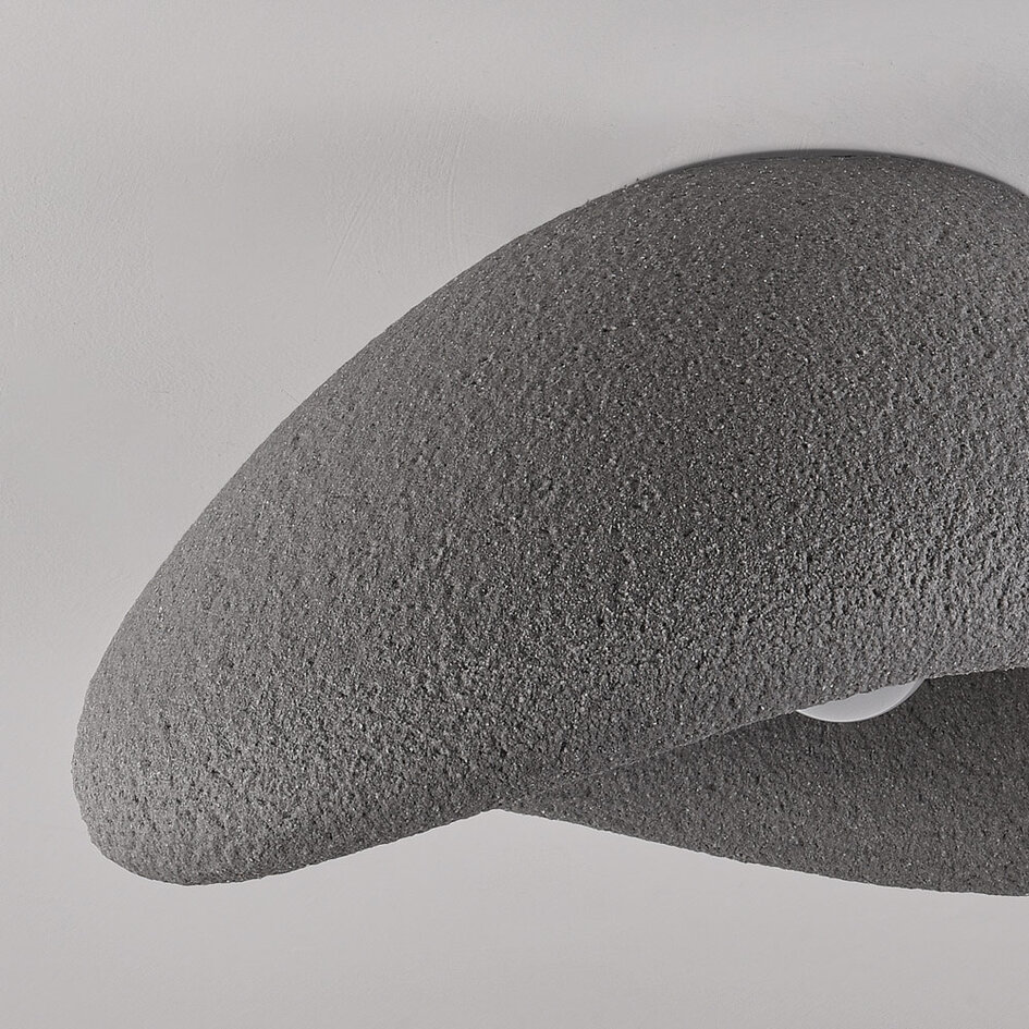 Wabi sabi-taklampa Concrete Aura 60 x 47 cm med steneffekt - grå