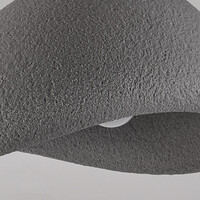 Wabi sabi-taklampa Concrete Aura 60 x 47 cm med steneffekt - grå