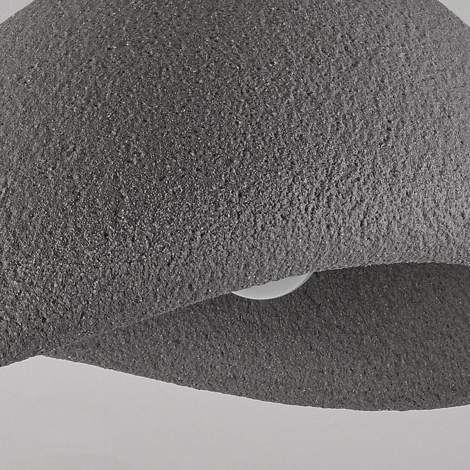Wabi sabi-taklampa Concrete Aura 60 x 47 cm med steneffekt - grå