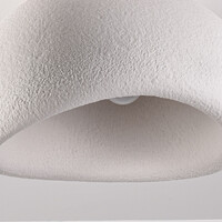 Wabi sabi-taklampa Stone Craft med steneffekt 48 x 38 cm - vit