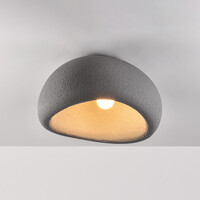 Wabi sabi-taklampa Stone Craft med steneffekt 48 x 38 cm - grå