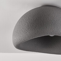 Wabi sabi-taklampa Stone Craft med steneffekt 48 x 38 cm - grå