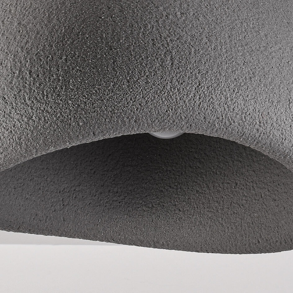 Wabi sabi-taklampa Stone Craft med steneffekt 48 x 38 cm - grå