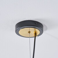 Pendellampa Firenze med fyra lampor - amberfärgat glas