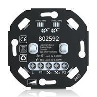 Duo väggdimmer, infälld 2 x 0-200W