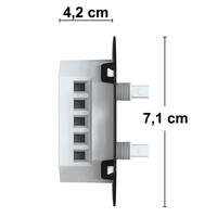 Duo väggdimmer, infälld 2 x 0-200W