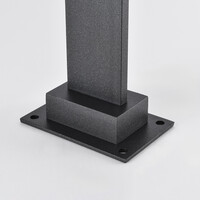 Stående utomhuslampa Mesia med mjölkvit kupa - antracit