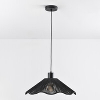 Pendellampa Artigo med en lampa - svart och svart rep