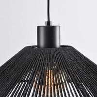 Pendellampa Artigo med en lampa - svart och svart rep