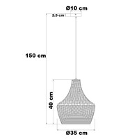Pendellampa Cato med en lampa - vit kartong