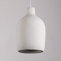 Minimalistisk wabi sabi-pendellampa Hikari med steneffekt Ø31 cm - vit