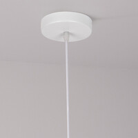 Minimalistisk wabi sabi-pendellampa Hikari med steneffekt Ø31 cm - vit