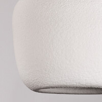 Wabi sabi-pendellampa Kumo Ø40 cm med steneffekt - vit