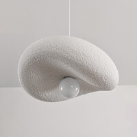 Wabi sabi-pendellampa Kawa med vit steneffekt - 40 x 36 cm
