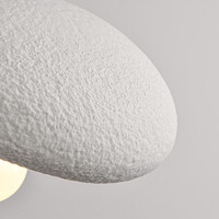 Wabi sabi-pendellampa Kawa med vit steneffekt - 40 x 36 cm
