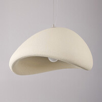 Wabi sabi-pendellampa Yume med sandbeige stenmönster - 60 x 50 cm