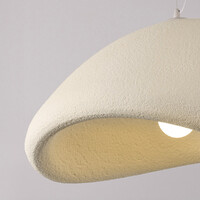 Wabi sabi-pendellampa Yume med sandbeige stenmönster - 60 x 50 cm