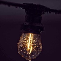 Filament-LED-lampa dimbar, varmvit 1 watt