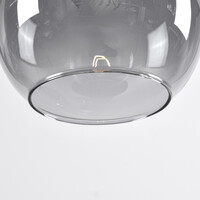 Design guldfärgad pendellampa med rökfärgat glas, 4-ljus - Imme