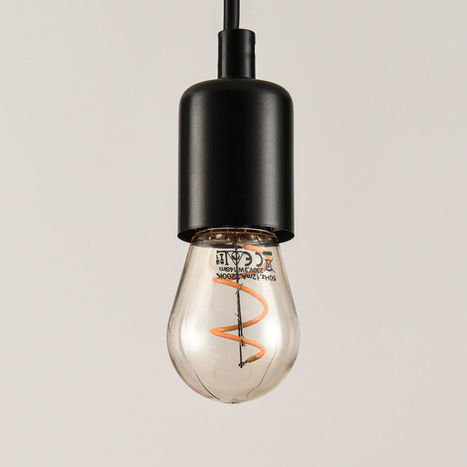 Filament-LED-lampa dimbar 3 watt, amber 45 mm (2200K)