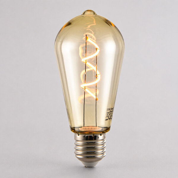 Filament-LED-lampa dimbar 3 watt, amber 60 mm (2200K)