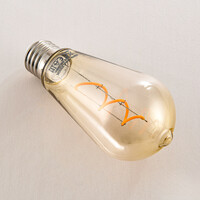 Filament-LED-lampa dimbar 3 watt, amber 60 mm (2200K)