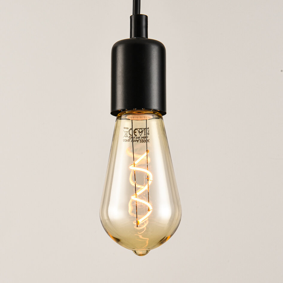 Filament-LED-lampa dimbar 3 watt, amber 60 mm (2200K)