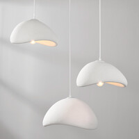 3-ljus Wabi Sabi taklampa vit steneffekt - Sora