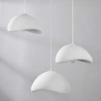 3-ljus Wabi Sabi taklampa vit steneffekt - Sora