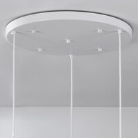 3-ljus Wabi Sabi taklampa vit steneffekt - Sora