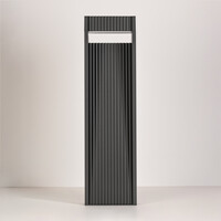 Stående utomhuslampa Andrew med räfflad design - 60 cm antracit med integrerad LED