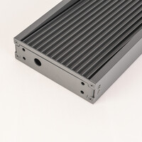 Stående utomhuslampa Andrew med räfflad design - 60 cm antracit med integrerad LED