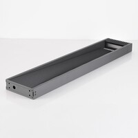 Stående utomhuslampa Andrew med räfflad design - 80 cm antracit med integrerad LED