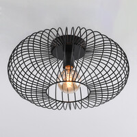 Taklampa Metal med en lampa - svart metall