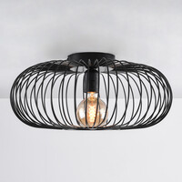 Taklampa Metal med en lampa - svart metall