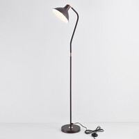 Golvlampa Freddie i kaffebrun med vinkelbar skärm