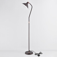 Golvlampa Freddie i kaffebrun med vinkelbar skärm